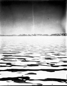 Image of Coastal mountains in distance, Reflections